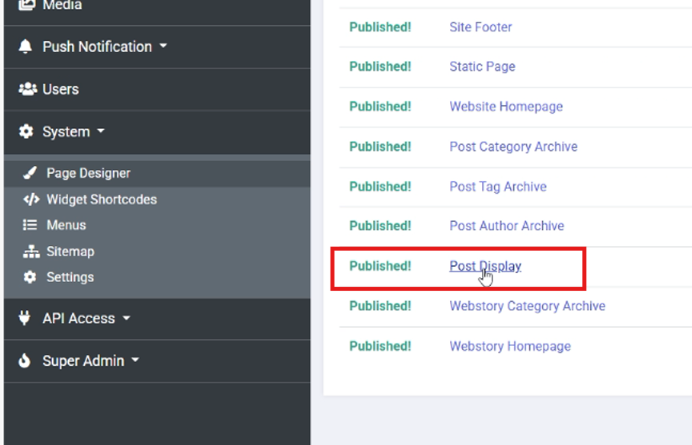 Drag Drop Website Page Builder in Vedanta Software CMS